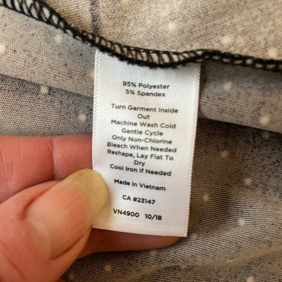 NWT Talbots Womens Sz 20 Black & White Polka Dots Flared Skirt Side Zipper - Picture 3 of 13